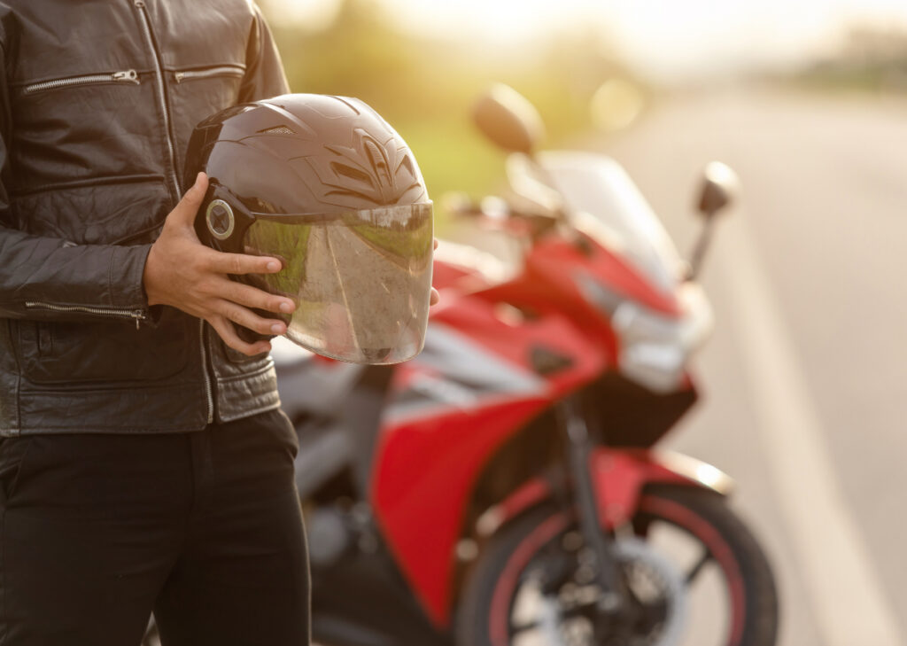Colorado motorcycle accident scene illustrating comparative fault claim