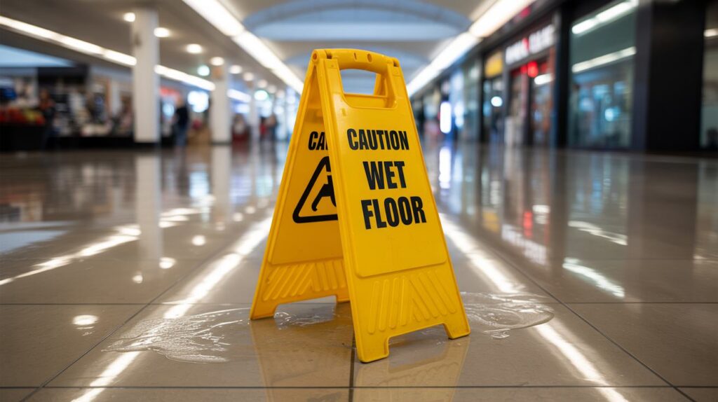 caution wet floor sign