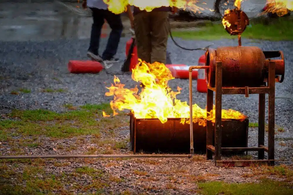 Fire safety drill with equipment - CGH Injury Lawyers