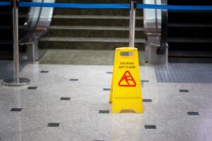 Caution wet floor sign
