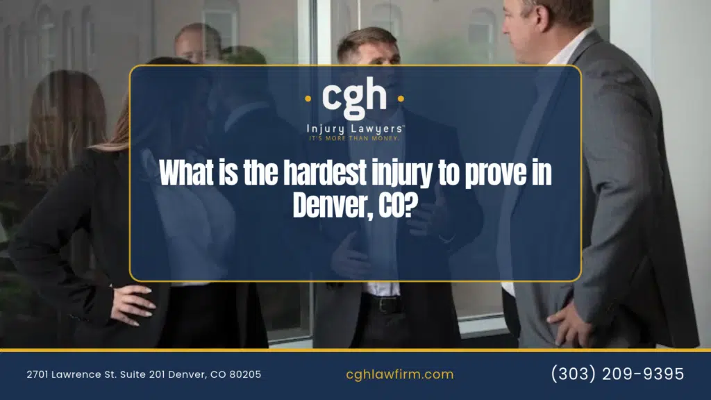 What is the hardest injury to prove in Denver graphic
